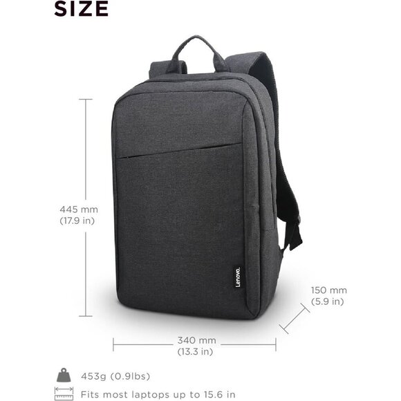 Lenovo Laptop Backpack B210 Black 15.6-Inch Laptop Tablet Durable, Clean Design. - Picture 7 of 9